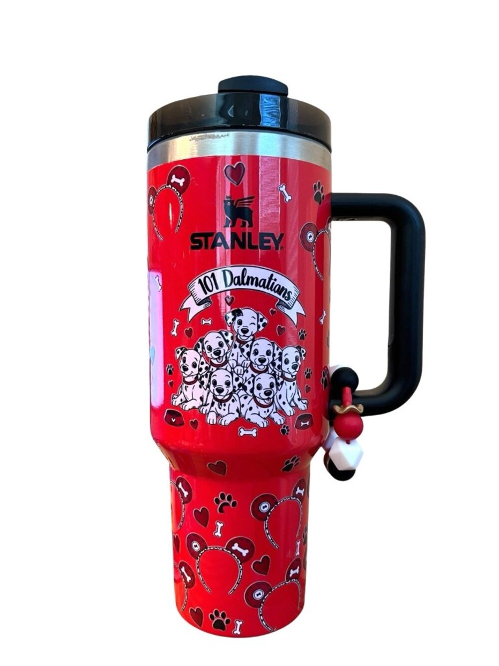 101 Dalmations Stanley Quencher 40 oz Flowstate Red Tumbler Custom Wrap New - Picture 1 of 7